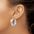 Sterling Silver Rhodium-Plated Polished Hinged Hoop Earrings, 24 mm, 7.5 mm Wide - View 3