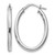 Sterling Silver Rhodium-Plated Polished Oval Hinged Hoop Earrings, 27 mm