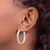 Sterling Silver Rhodium-Plated In/Out Diamond-Cut Hoop Earrings, 30.5 mm - View 3