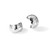 Sterling Silver Rhodium-Plated Polished Hammered Post Hoop Earrings, 27 mm - View 5