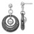 Ruthenium-Plated Sterling Silver Ruthenium-Plated Polished & Textured Dangle Earrings, 36 mm