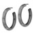 Ruthenium-Plated Sterling Silver Ruthenium-Plated Post Hoop Earrings, 34.4 mm - View 2