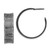 Ruthenium-Plated Sterling Silver Ruthenium-Plated Post Hoop Earrings, 29.5 mm
