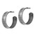 Ruthenium-Plated Sterling Silver Ruthenium-Plated Post Hoop Earrings, 29.5 mm - View 2