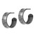 Ruthenium-Plated Sterling Silver Ruthenium-Plated Post Hoop Earrings, 22.5 mm - View 2