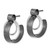 Ruthenium-Plated Sterling Silver Ruthenium-Plated Textured Post Dangle Earrings, 24 mm - View 2