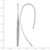 Sterling Silver Rhodium-Plated Polished & Brushed Drop Earrings, 55 mm - View 4