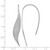 Sterling Silver Rhodium-Plated Polished & Brushed Drop Earrings, 50 mm - View 4