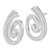 Sterling Silver Polished & Textured Swirl Post Dangle Earrings, 29 mm - View 2