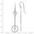 Sterling Silver Polished Geometric Dangle French Wire Earrings, 67 mm - View 3