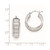 Rhodium-Plated Sterling Silver Polished Glimmer Infused Hoop Earrings, 24 mm - View 2