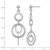 Sterling Silver Rhodium-Plated Polished and Brushed Dangle Earrings, 50 mm - View 4
