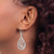 Sterling Silver Rhodium-Plated-Pltd Polished Cut-Out Teardrop Dangle French Wire Earrings, 49 mm - View 3
