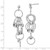 Sterling Silver Polished Post Dangle Link Drop Earrings, 64 mm - View 3