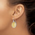 Rhodium-Plated Sterling Silver Gold-Tone Mother of Pearl Dangle French Wire Earrings, 32 mm - View 3
