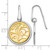 Rhodium-Plated Sterling Silver Gold-Tone Mother of Pearl Dangle French Wire Earrings, 32 mm - View 4