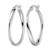 Sterling Silver Rhodium-Plated Polished Hoop Earrings, 30 mm - View 2