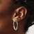 Sterling Silver Rhodium-Plated Polished Hoop Earrings, 30 mm - View 3