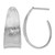 Sterling Silver Rhodium-Plated Polished and Textured Hoop Earrings, 29.5 mm