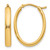 Sterling Silver Gold-Tone Polished Oval Hoop Earrings, 23 mm