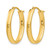 Sterling Silver Gold-Tone Polished Oval Hoop Earrings, 23 mm - View 2