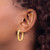 Sterling Silver Gold-Tone Polished Oval Hoop Earrings, 23 mm - View 3