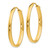 Sterling Silver Gold-Tone Polished Oval Hoop Earrings, 34 mm - View 2