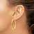 Sterling Silver Gold-Tone Polished Oval Hoop Earrings, 34 mm - View 3