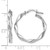 Sterling Silver Rhodium-Plated Polished Twisted Hoop Earrings, 26.5 mm, 3 mm Wide - View 4