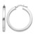 Sterling Silver Rhodium-Plated Polished Hoop Earrings, 31 mm