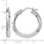 Sterling Silver Rhodium-Plated Polished Hoop Earrings, 28 mm - View 4