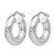 Sterling Silver Rhodium-Plated Polished Hoop Earrings, 21 mm, 5 mm Wide - View 2