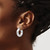 Sterling Silver Rhodium-Plated Polished Hoop Earrings, 21 mm, 5 mm Wide - View 3
