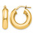 Sterling Silver Gold-Tone Polished Hoop Earrings, 21 mm