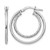 Sterling Silver Rhodium-Plated Polished Diamond-Cut Hoop Earrings, 25 mm