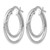 Sterling Silver Rhodium-Plated Polished Diamond-Cut Hoop Earrings, 25 mm - View 2