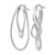 Sterling Silver Rhodium-Plated Polished Twisted Oval Hoop Earrings, 39.5 mm - View 2