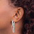 Sterling Silver Rhodium-Plated Polished Twisted Oval Hoop Earrings, 39.5 mm - View 3