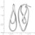 Sterling Silver Rhodium-Plated Polished Twisted Oval Hoop Earrings, 39.5 mm - View 4