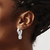 Sterling Silver Rhodium-Plated Polished Twisted Hoop Earrings, 26.5 mm, 5 mm Wide - View 3