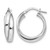 Sterling Silver Rhodium-Plated Polished Twisted Hoop Earrings, 20.5 mm