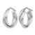 Sterling Silver Rhodium-Plated Polished Twisted Hoop Earrings, 20.5 mm - View 2