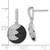 Rhodium-Plated True Fire Sterling Silver Black & White Cubic Zirconia Circle Dangle Earrings, 24.5 mm - View 3