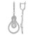 Brilliant Embers Sterling Silver Rhodium-Plated 226 Stone Cubic Zirconia Hinged Hoop Chandelier Dangle Earrings, 54 mm