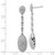 Brilliant Embers Sterling Silver Polished Cubic Zirconia Post Dangle Earrings, 47.3 mm - View 3