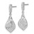 Rhodium-Plated Sterling Silver Brilliant Embers Fancy Cubic Zirconia Teardrop Dangle Post Earrings, 28.25 mm - View 2