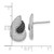 Rhodium-Plated Sterling Silver True Fire Polished Black & Clear Cubic Zirconia Teardrops Stud Earrings, 17.2 mm - View 3