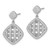 Rhodium-Plated Brilliant Embers Sterling Silver Polished Fancy Cubic Zirconia Post Dangle Earrings, 26.25 mm - View 2