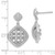 Rhodium-Plated Brilliant Embers Sterling Silver Polished Fancy Cubic Zirconia Post Dangle Earrings, 26.25 mm - View 3