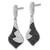 Rhodium-Plated True Fire Sterling Silver Black & White Cubic Zirconia Dangle Earrings, 30.6 mm - View 2
